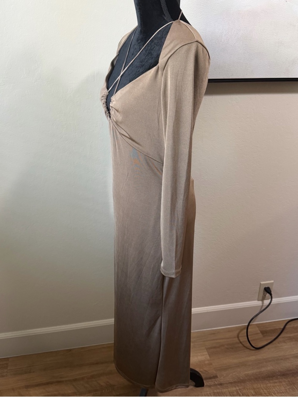 Jason Wu x MISHA Engracia Midi Dress - Khaki (NWT) $320 retail size M - Picture 6 of 16
